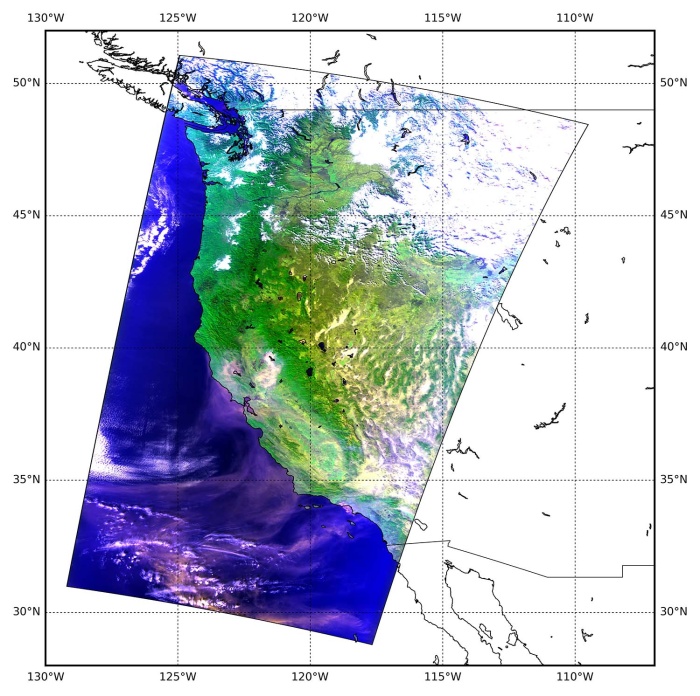 An image of smoke rising from the wildfire in northern California captured by GOSAT on November 10, 2018 (JST)