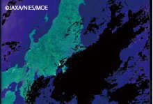 Figure 15. CAI Level 2 cloud flag for October 29, 2009 (initial calibration performed), overlaid with CAI Level 1B data ( see Figure 11). The areas in black indicate those covered by clouds.