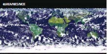 Figure 18. CAI Level 3 global radiance distribution obtained between November 19 and 21, 2009. This image was produced by assigning colors (blue, red, and green) for the signals in the bands 1, 2, and 3.
