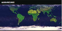Figure 19. CAI Level 3 global reflectance distribution (clear-sky) synthesized from cloud-free data obtained between November 1 and 30, 2009. This image was produced in the same way as Figure 18.