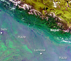 Air pollution over Beijing (China) and New Delhi (India) 